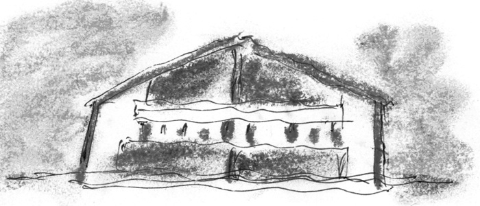 スイスの山間の風景