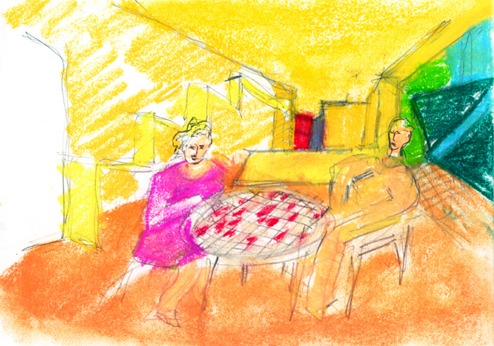 ボナールの“丸テーブルを囲んで”